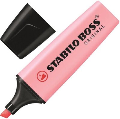 Текстмаркер STABILO "Boss Pastel", РОЗОВЫЙ, скошенный наконечник 2-5 мм