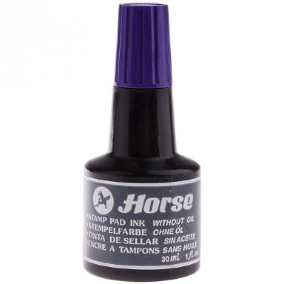 Horse Краска штемпельная HORSE 30мл. фиолетовая