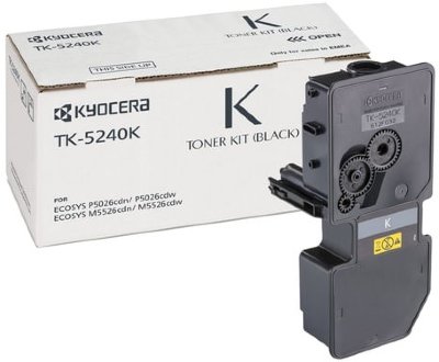 Тонер-картридж KYOCERA (TK-5240K) P5026cdn/w/M5526cdn/w, ресурс 4000 стр., цвет черный, оригинальный
