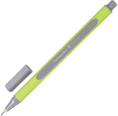 Ручка капиллярная SCHNEIDER "Line-Up", СЕРЕБРИСТО-СЕРАЯ, трехгранная, линия письма 0,4 мм