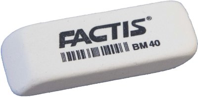 Резинка стирательная FACTIS BM 40, прямоугольная, 52х20х7 мм, синтетический каучук