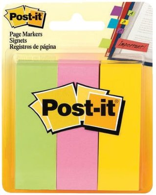 Закладки клейкие POST-IT Professional, бумажные, 22,2 мм, 3 цвета х 100 шт.