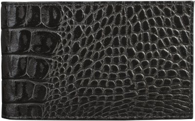 Визитница карманная BEFLER "Кайман", на 40 визиток, натуральная кожа, крокодил, черная