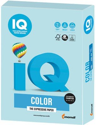Бумага IQ color, А4, 160 г/м2, 250 л., пастель, голубая, MB30