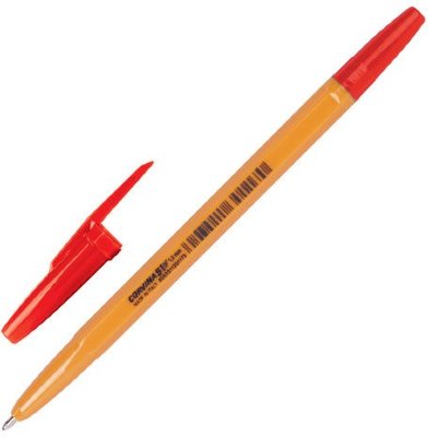 Ручка шариковая CORVINA "51 Vintage", КРАСНАЯ, корпус оранжевый, узел 1 мм, линия письма 0,7 мм