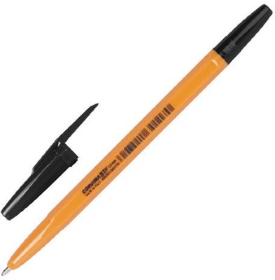 Ручка шариковая CORVINA "51 Vintage", ЧЕРНАЯ, корпус оранжевый, узел 1 мм, линия письма 0,7 мм
