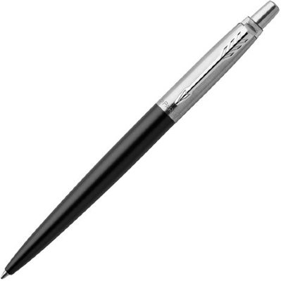 Ручка шариковая PARKER "Jotter Plastic CT", корпус черный, детали из нержавеющей стали, блистер, синяя, 2096873