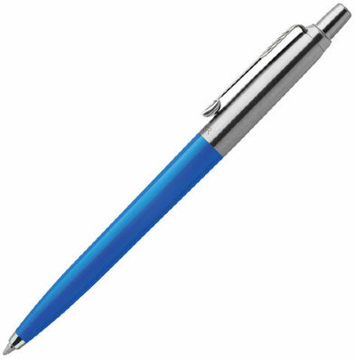 Ручка шариковая PARKER "Jotter Plastic CT", корпус синий, детали из нержавеющей стали, блистер, синяя, 2076052