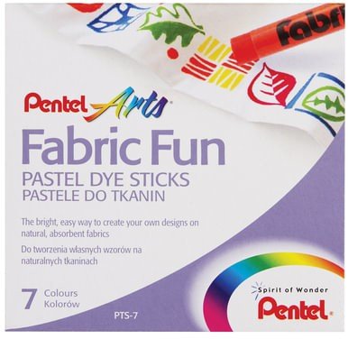 Пастель для ткани PENTEL "Fabric Fun", 7 цветов, картонная упаковка