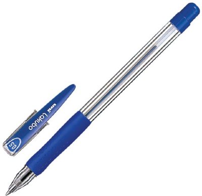 Ручка шариковая с грипом UNI "Lakubo", СИНЯЯ, узел 0,5 мм, линия письма 0,25 мм