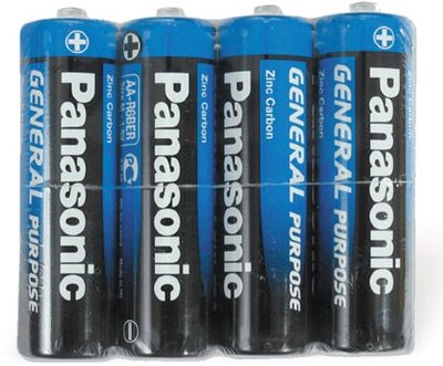 Батарейки PANASONIC AA R6 (316), комплект 4 шт., 1,5 В