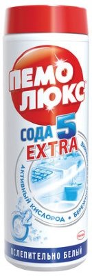 Чистящее средство 480 г, ПЕМОЛЮКС Сода-5 Экстра, "Ослепительно Белый", порошок