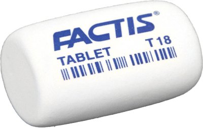 Резинка стирательная FACTIS Tablet T 18, скошенный край, 45х28х13 мм, синтетический каучук