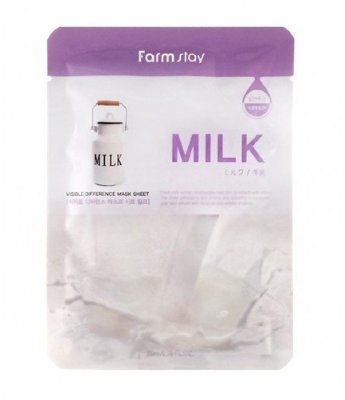 FarmStay Visible Difference Mask Sheet Milk – Тканевая маска для лица с молочными протеинами, 23мл. ***