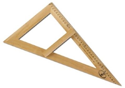 Треугольник для классной доски (треугольник классный), деревянный, 60х30х40 см, прямоугольный