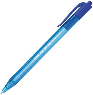Ручка шариковая автоматическая PAPER MATE "Inkjoy 100 RT", СИНЯЯ, корпус синий, узел 1 мм, линия письма 0,7 мм