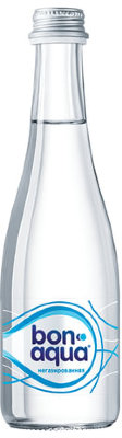 Вода негазированная питьевая BONAQUA (БонАква), 0,33 л, стеклянная бутылка